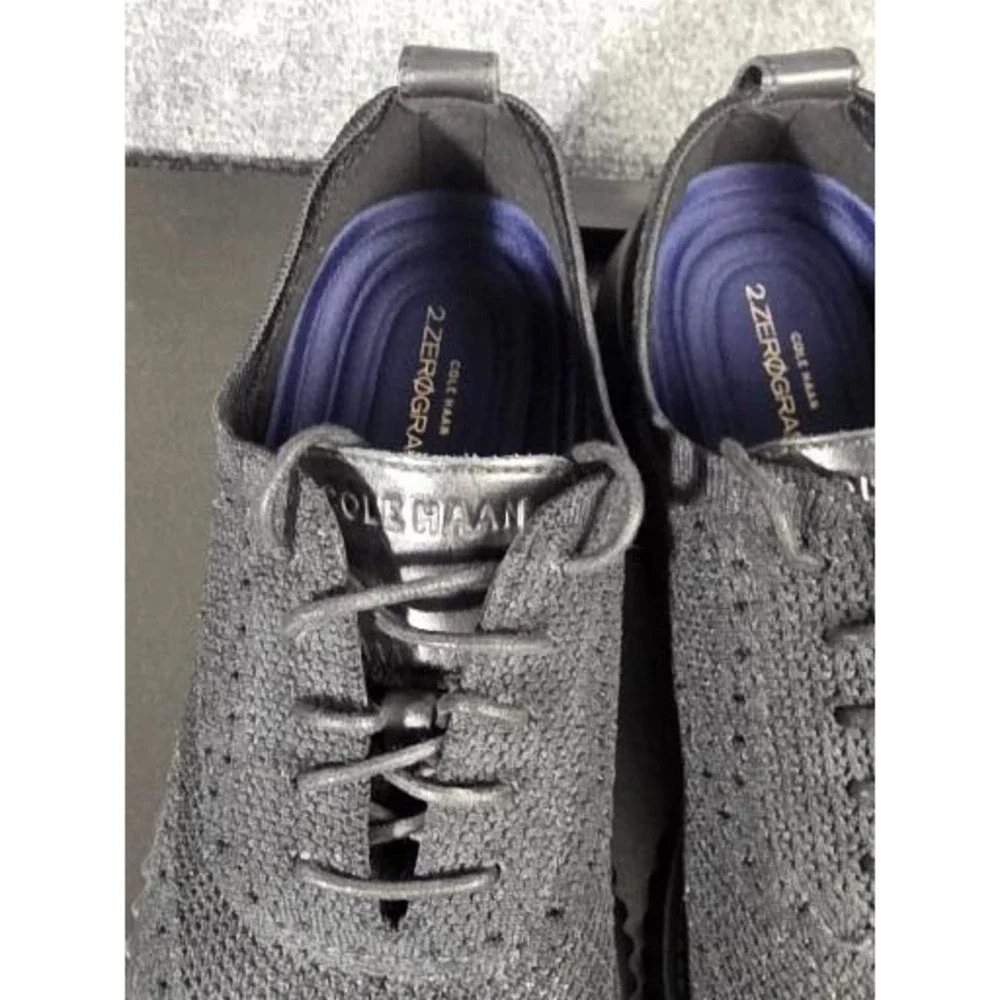 Cole Haan 2.ZERØGRAND Laser Stitchlite Wingtip Oxford Mens 10M Black Knit Foam - Picture 7 of 9